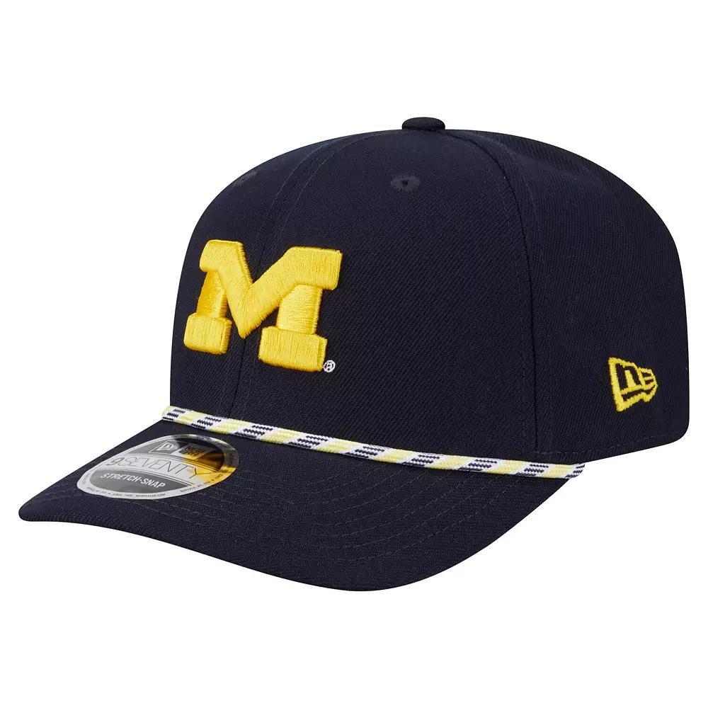 Men's New Era Navy Michigan Wolverines Game Day Multi-Rope 9SEVENTY Stretch-Snap Hat, Blue Product Image