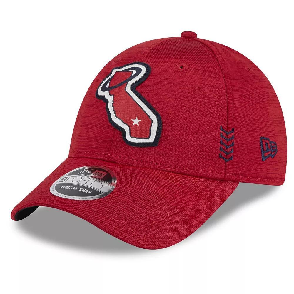 Men's New Era  Red Los Angeles Angels 2024 Clubhouse 9FORTY Adjustable Hat Product Image