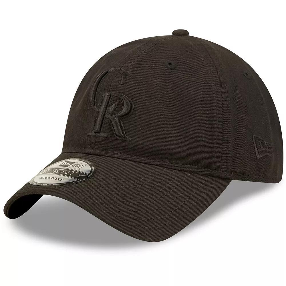 Mens New Era Colorado Rockies Black Core Classic 2.0 9TWENTY Adjustable Hat Product Image