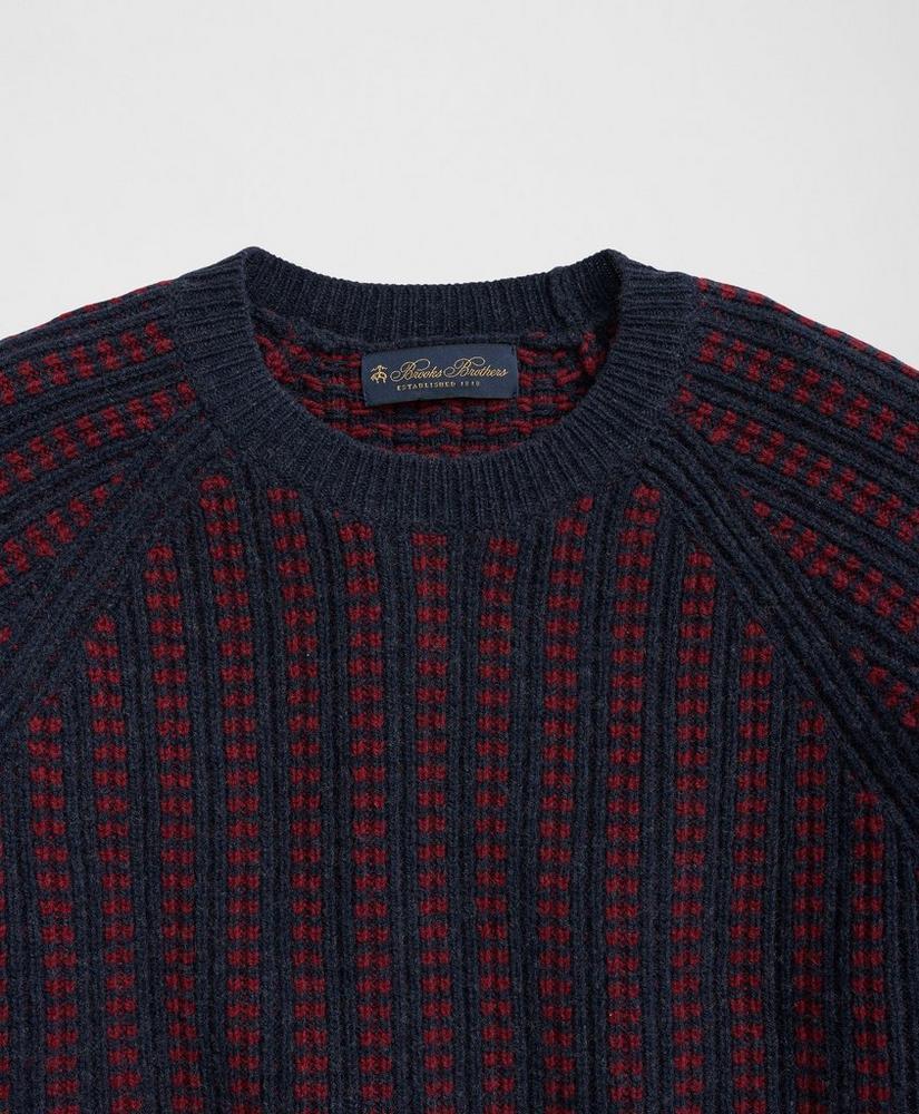 Merino Wool Crewneck Sweater in Jacquard Rib Product Image