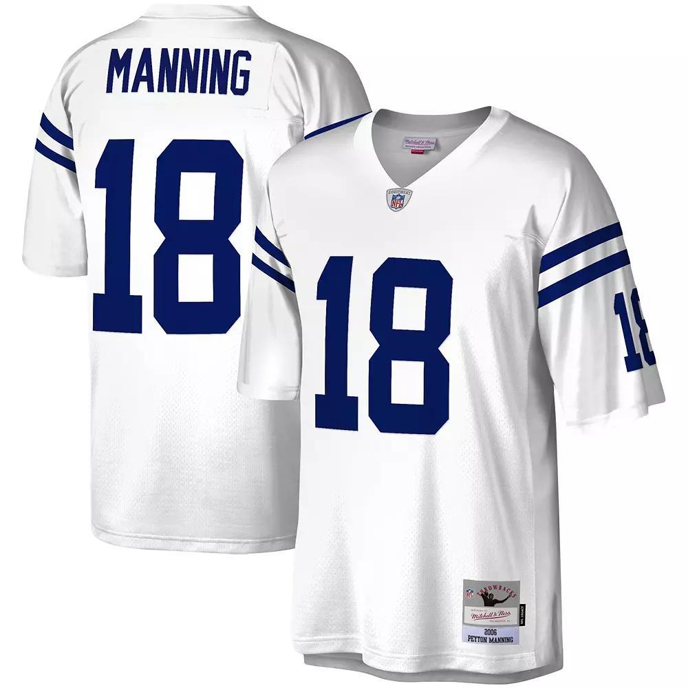 Men's Mitchell & Ness Peyton Manning White Indianapolis Colts Legacy Replica Jersey, Size: 2XL Product Image