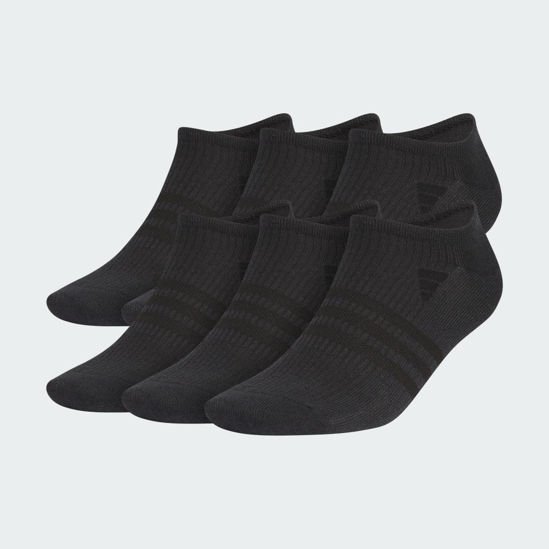 Men's adidas 6-Pack Superlite 3.0 No-Show Socks, Size: 8-12, White Black Product Image