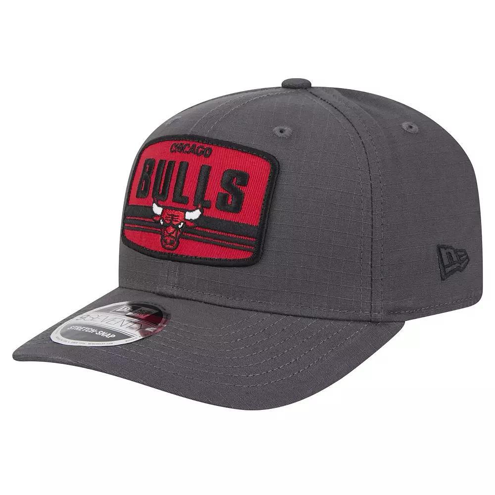 Men's New Era Graphite Chicago Bulls Team Elevated Patch 9SEVENTY Adjustable Hat, Dark G Product Image