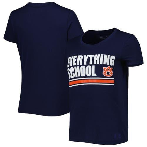 Women's Under Armour Navy Auburn Tigers Auburn Everything School T-Shirt, Size: Small, Blue Product Image