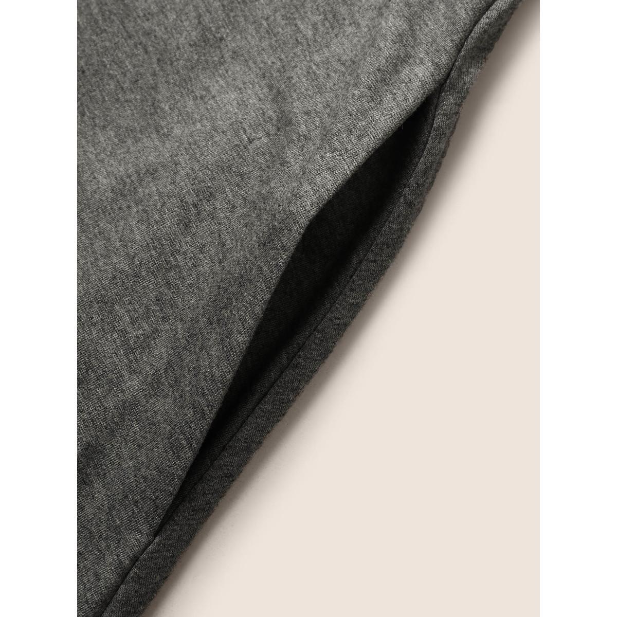 Plus Size Supersoft Essentials Plain Adjustable Straps Dress DarkGray Women Casual Non Sleeveless Curvy BloomChic 14-16/1X Product Image