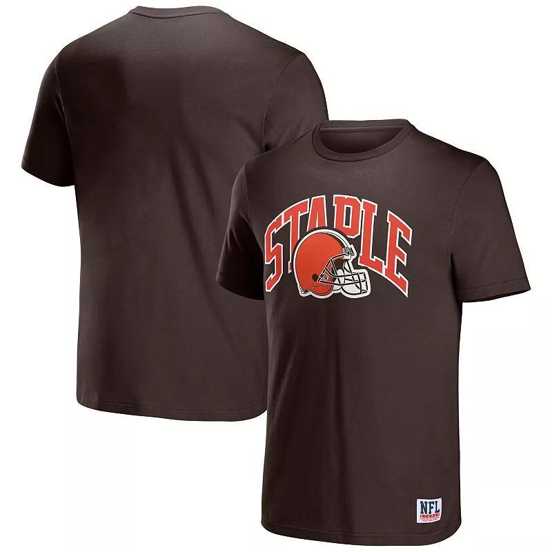 Men's NFL x Staple Brown Cleveland Browns Logo Lockup T-Shirt, Size: Medium Product Image