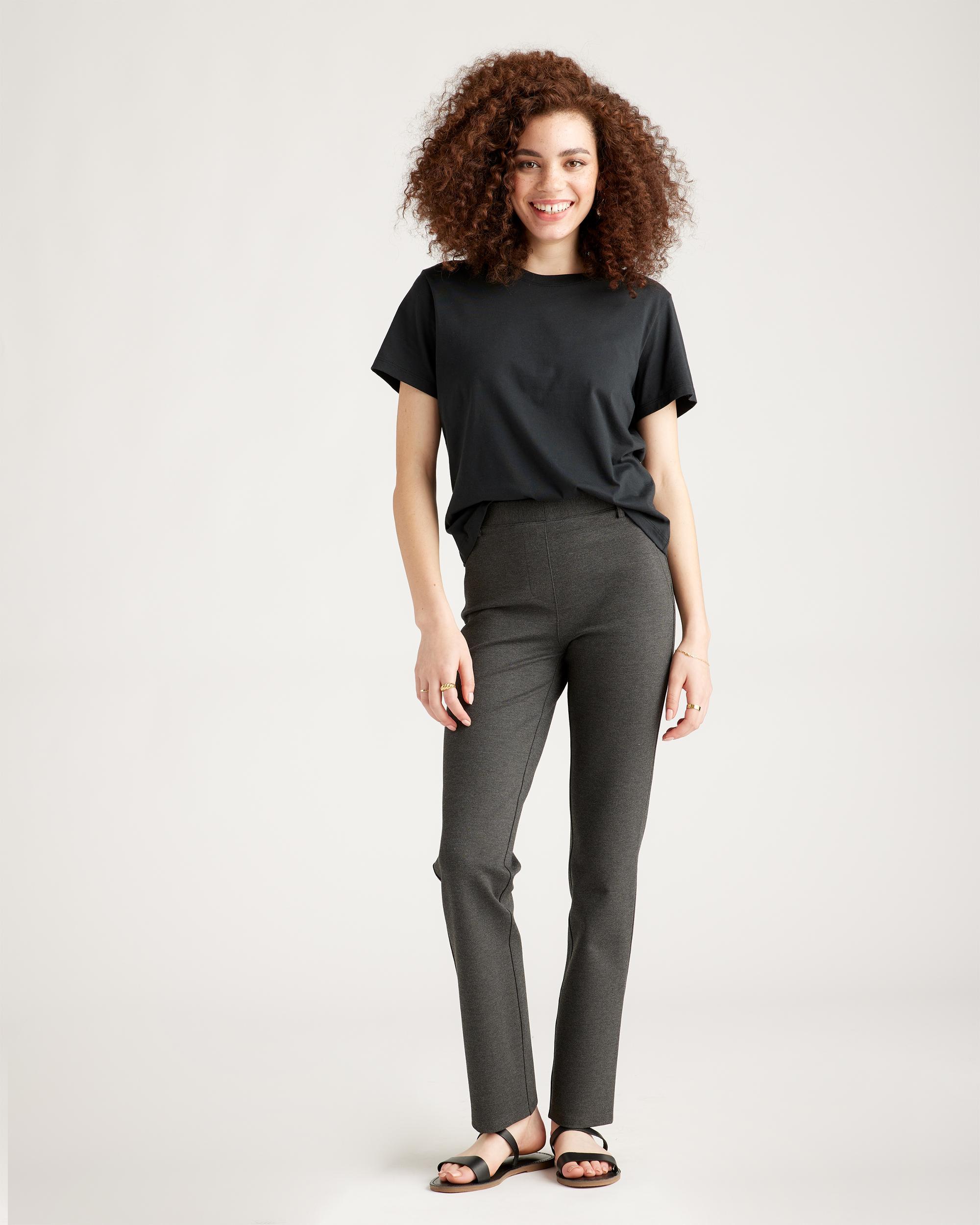 Quince | Women's Ultra-Stretch Ponte Straight Leg Pants Petite Size XL, Rayon Product Image