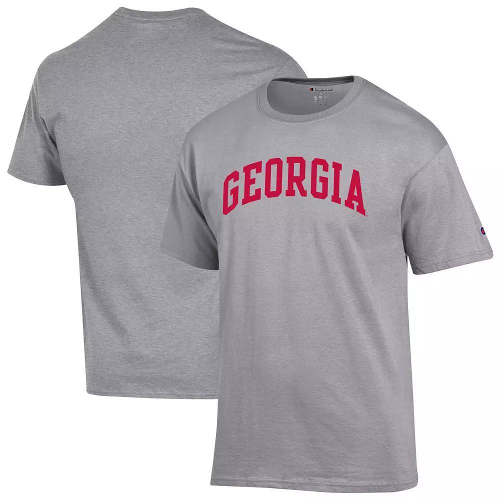 Men's Champion  Heather Gray Georgia Bulldogs Basic Arch T-Shirt, Size: Medium, Grey Product Image