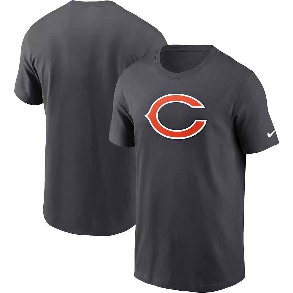 Men's Nike  Anthracite Chicago Bears Logo Essential T-Shirt, Size: Medium, Grey Product Image