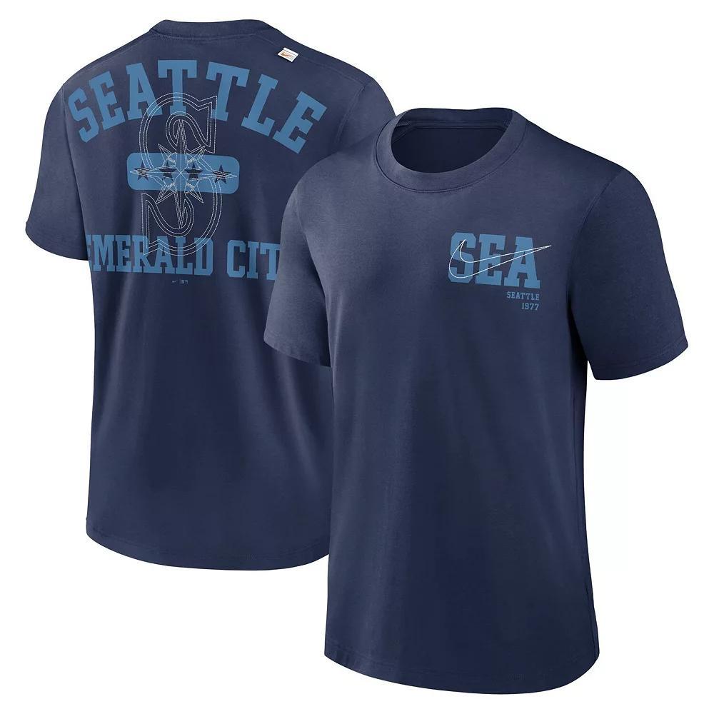 Men's Nike Navy Seattle Mariners Statement Game Over T-Shirt, Size: Large, Blue Product Image