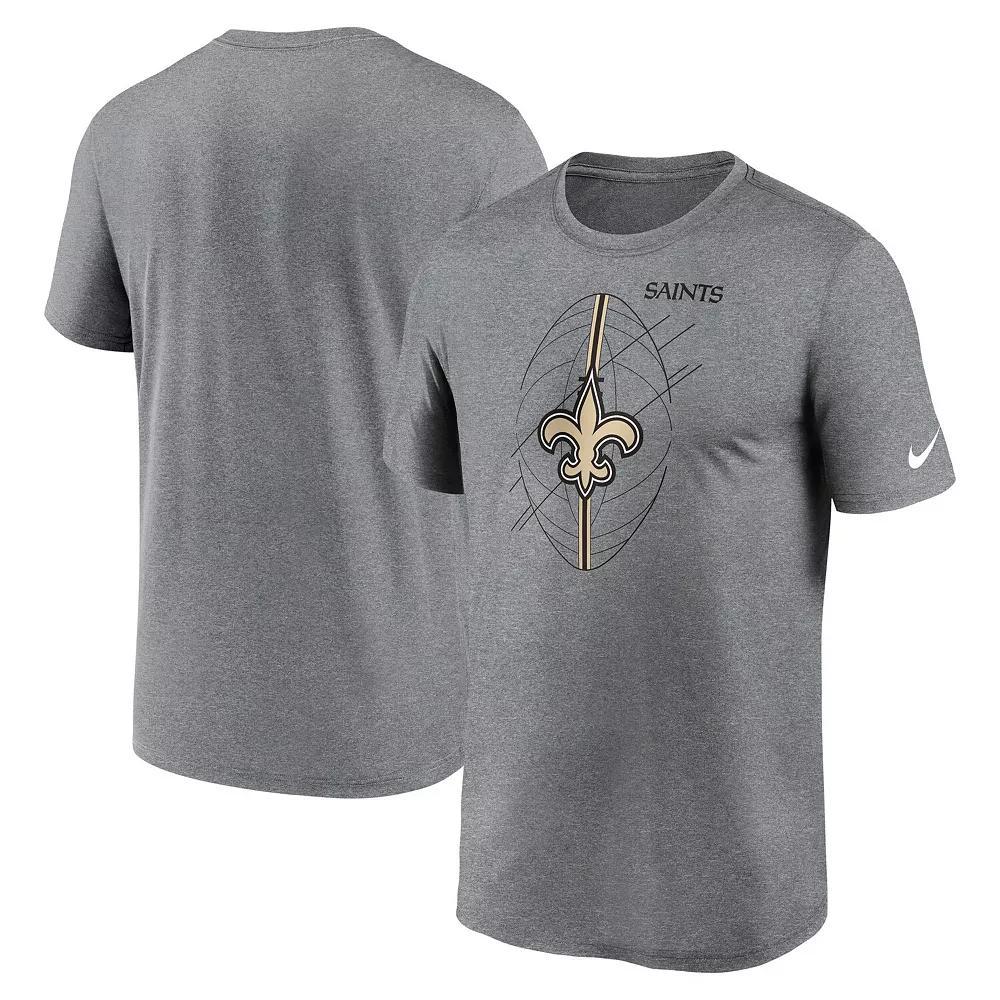 Men's Nike Heather Gray Seattle Seahawks Primetime Legend Icon Performance T-Shirt, Size: 2XL, Grey Product Image