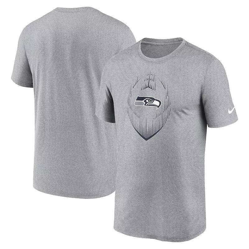 Men's Nike Heather Gray Seattle Seahawks Primetime Legend Icon Performance T-Shirt, Size: 2XL, Grey Product Image