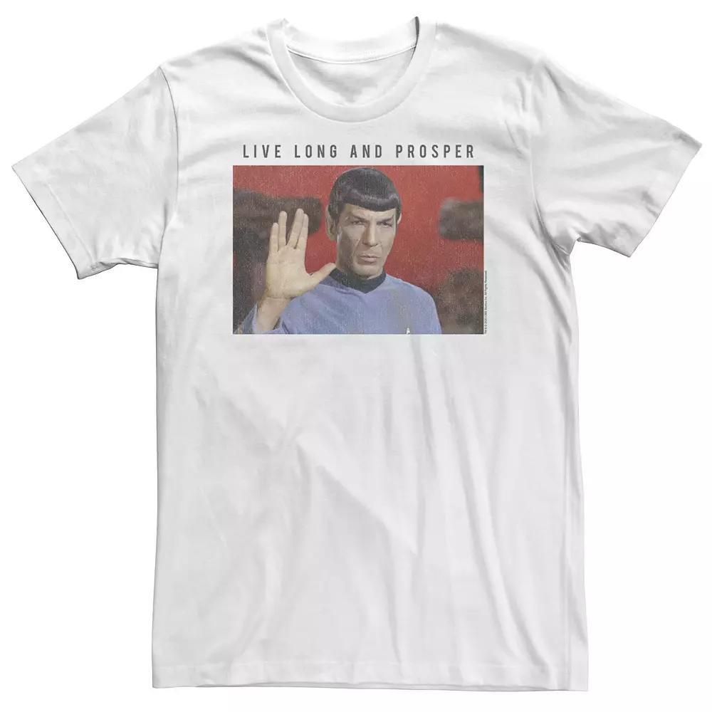 Big & Tall Star Trek: The Original Series Spock "Live Long And Prosper" Tee, Men's, Size: 4XLT, White Product Image