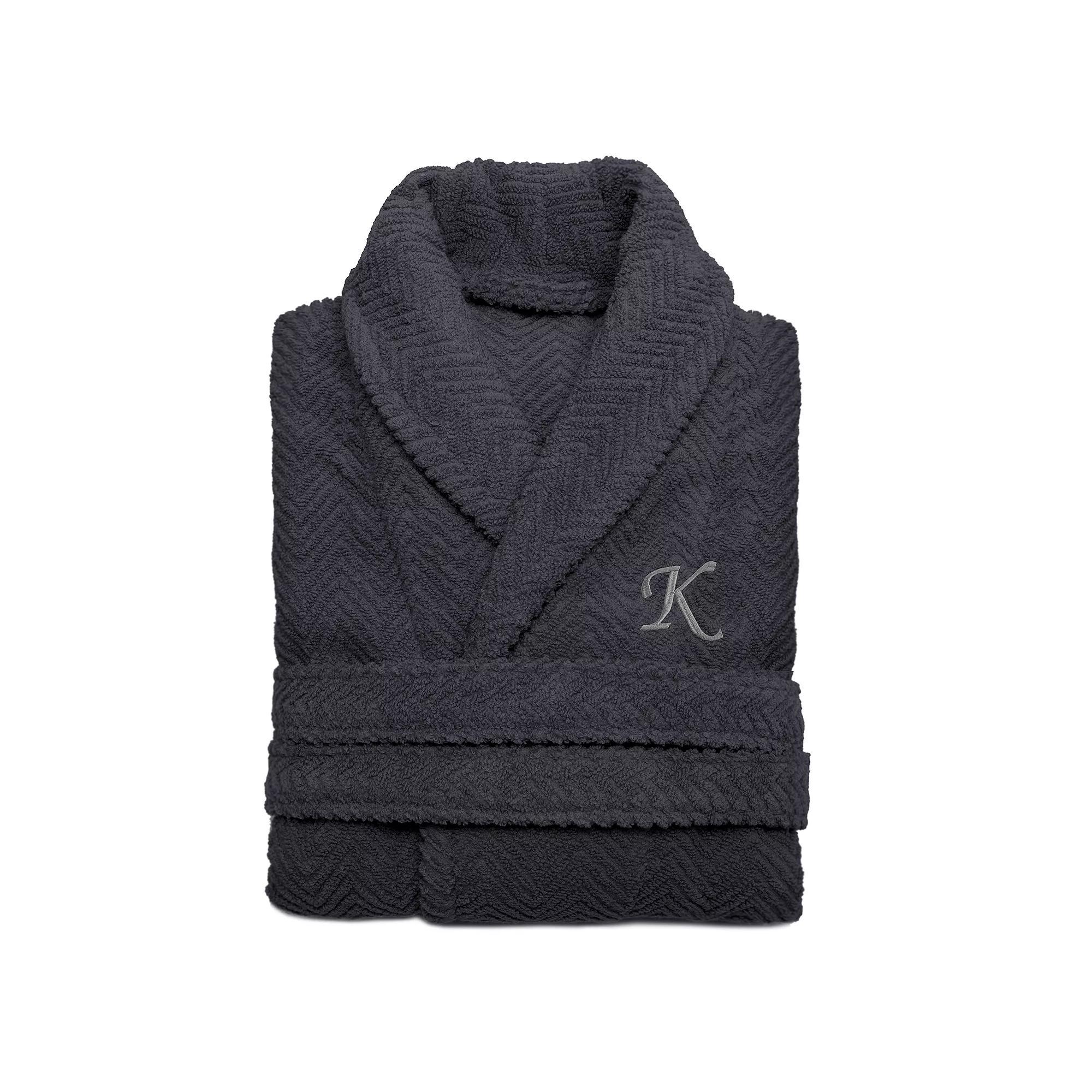 Linum Home Textiles Turkish Cotton Personalized Herringbone Weave Bathrobe, Womens Product Image