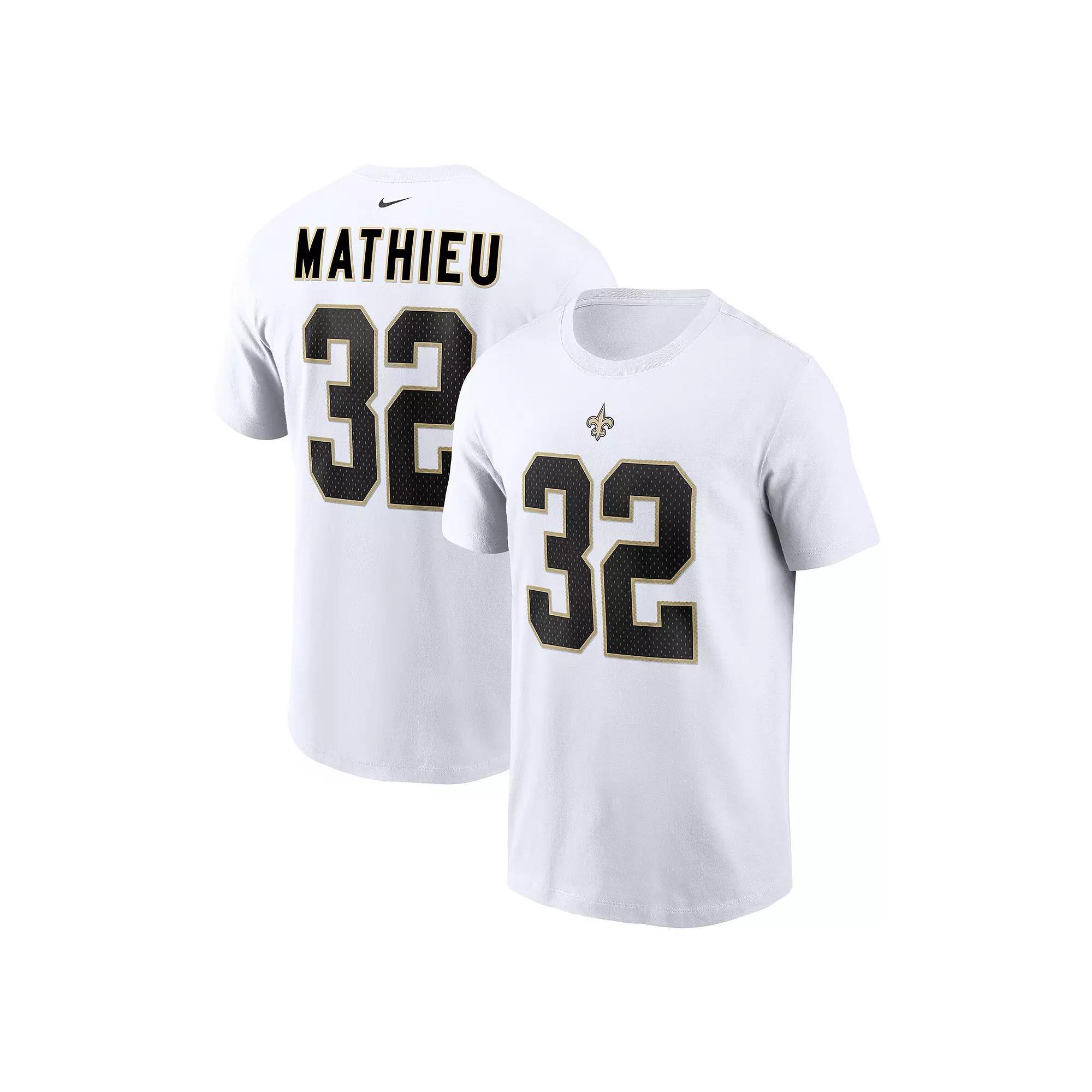 Men's Nike Tyrann Mathieu White New Orleans Saints Player Name & Number T-Shirt, Size: Medium Product Image