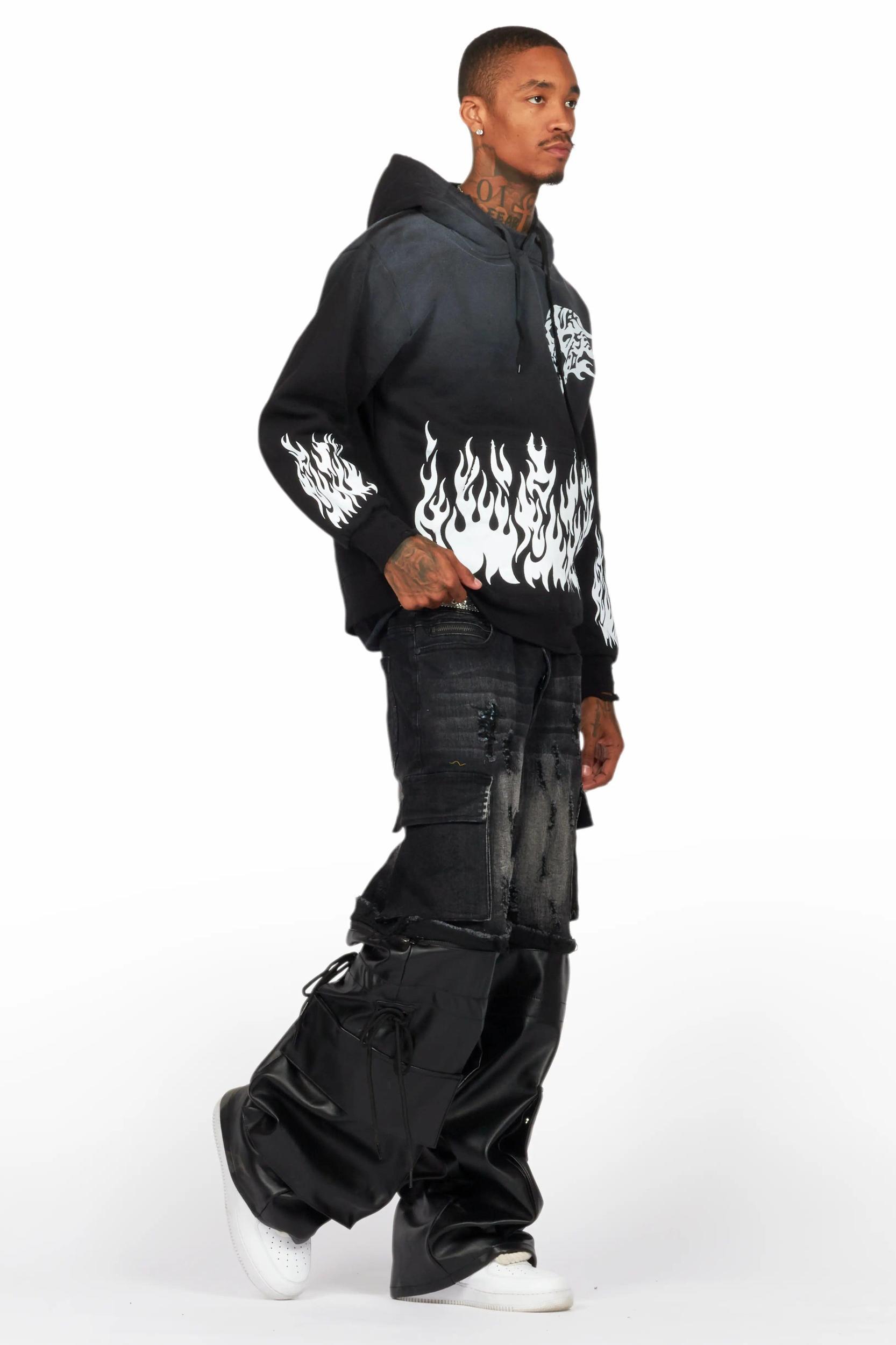 Arais Black Oversized Hoodie Female Product Image
