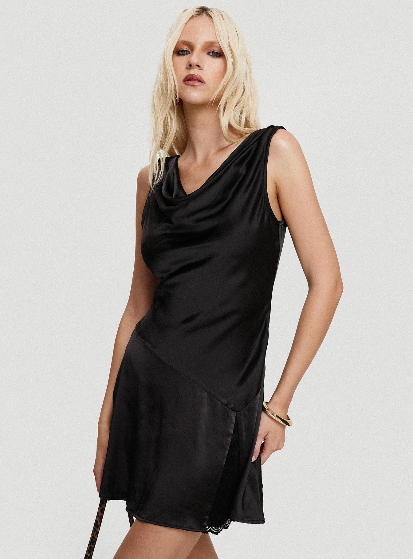 Old Money Mini Dress Black Product Image