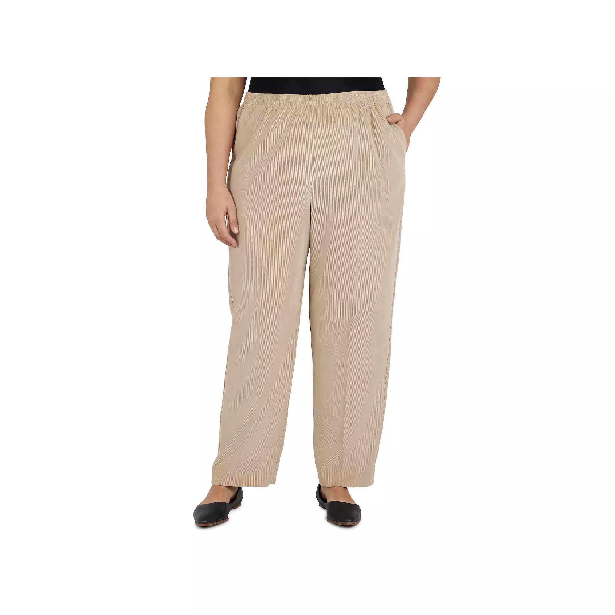 Plus Size Alfred Dunner Classics Pull-On Straight-Leg Pants, Women's, Size: 24W Short Product Image