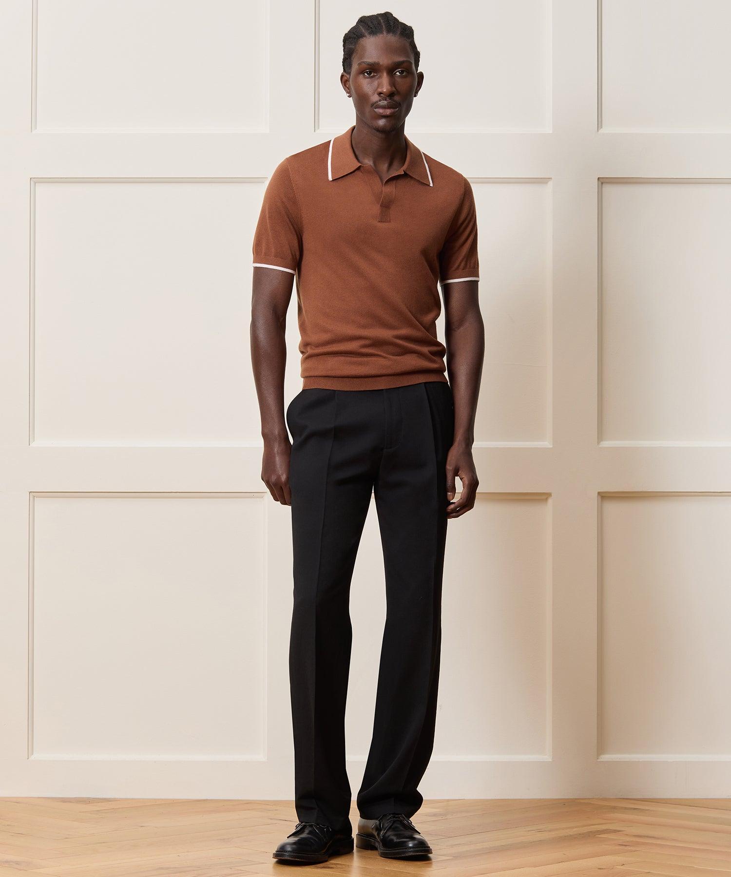 Silk-Cashmere Tipped Sweater Polo Product Image