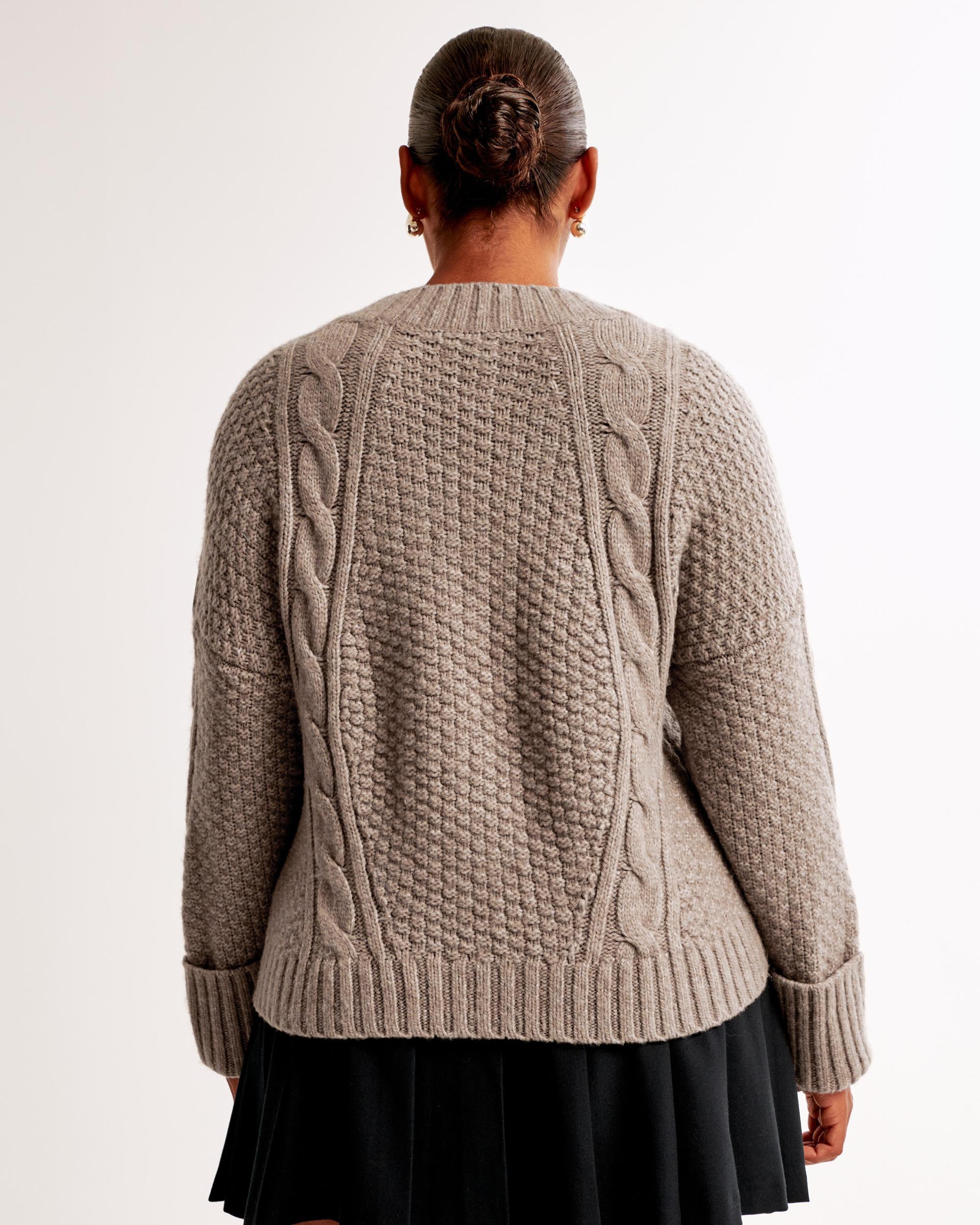 Seed-Stitch Cable Cardigan Product Image