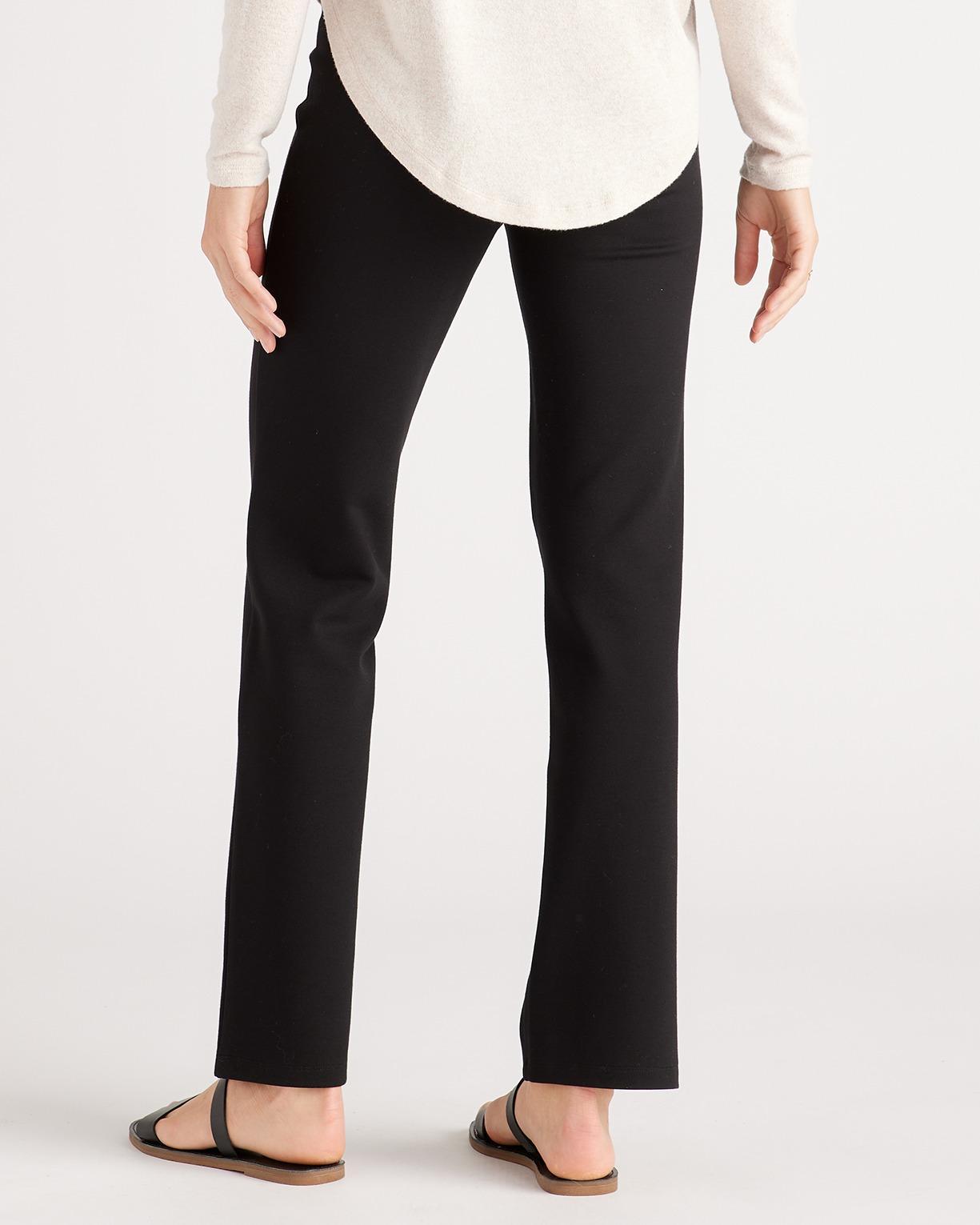 Quince | Women's Ultra-Stretch Ponte Straight Leg Pants Petite Rayon Product Image