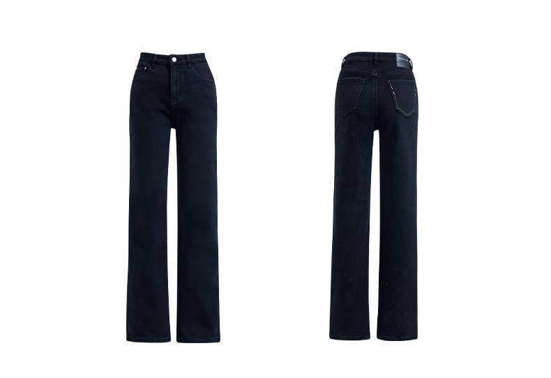 Mid Rise Applique Wide Leg Jeans (Various Designs) Product Image