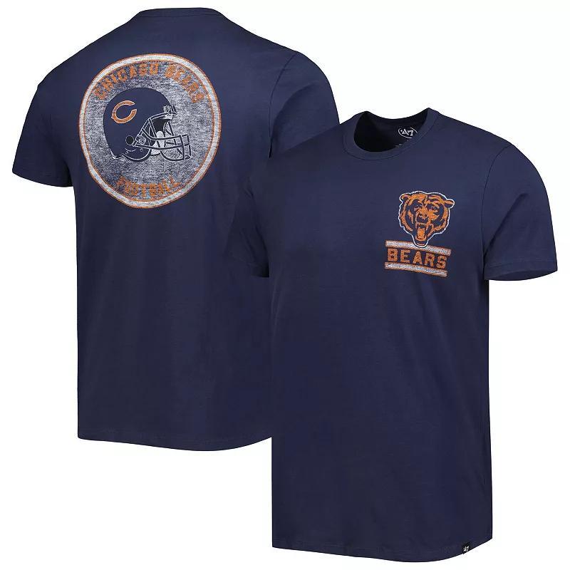 Men's '47 Navy Chicago Bears Open Field Franklin T-Shirt, Size: Small, Blue Product Image