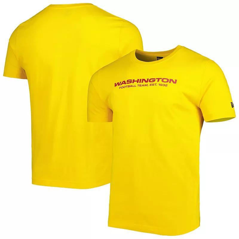 Men's New Era Gold Washington Commanders League Tonal T-Shirt, Size: Medium, Wft Gold Product Image