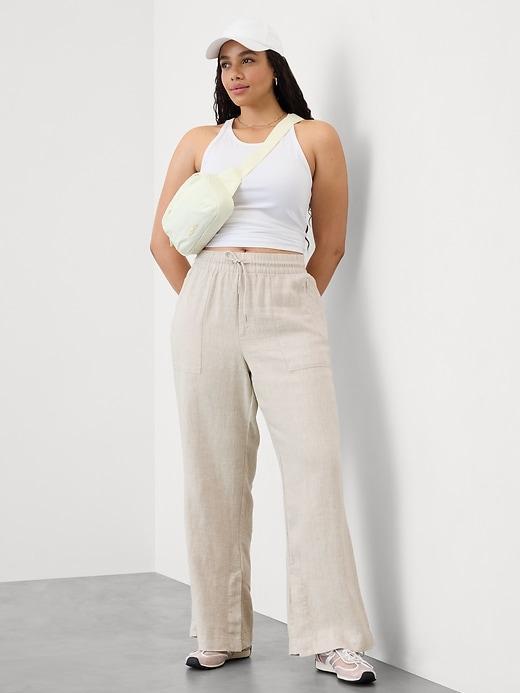 Retreat Linen High Rise Wide Leg Pant Product Image
