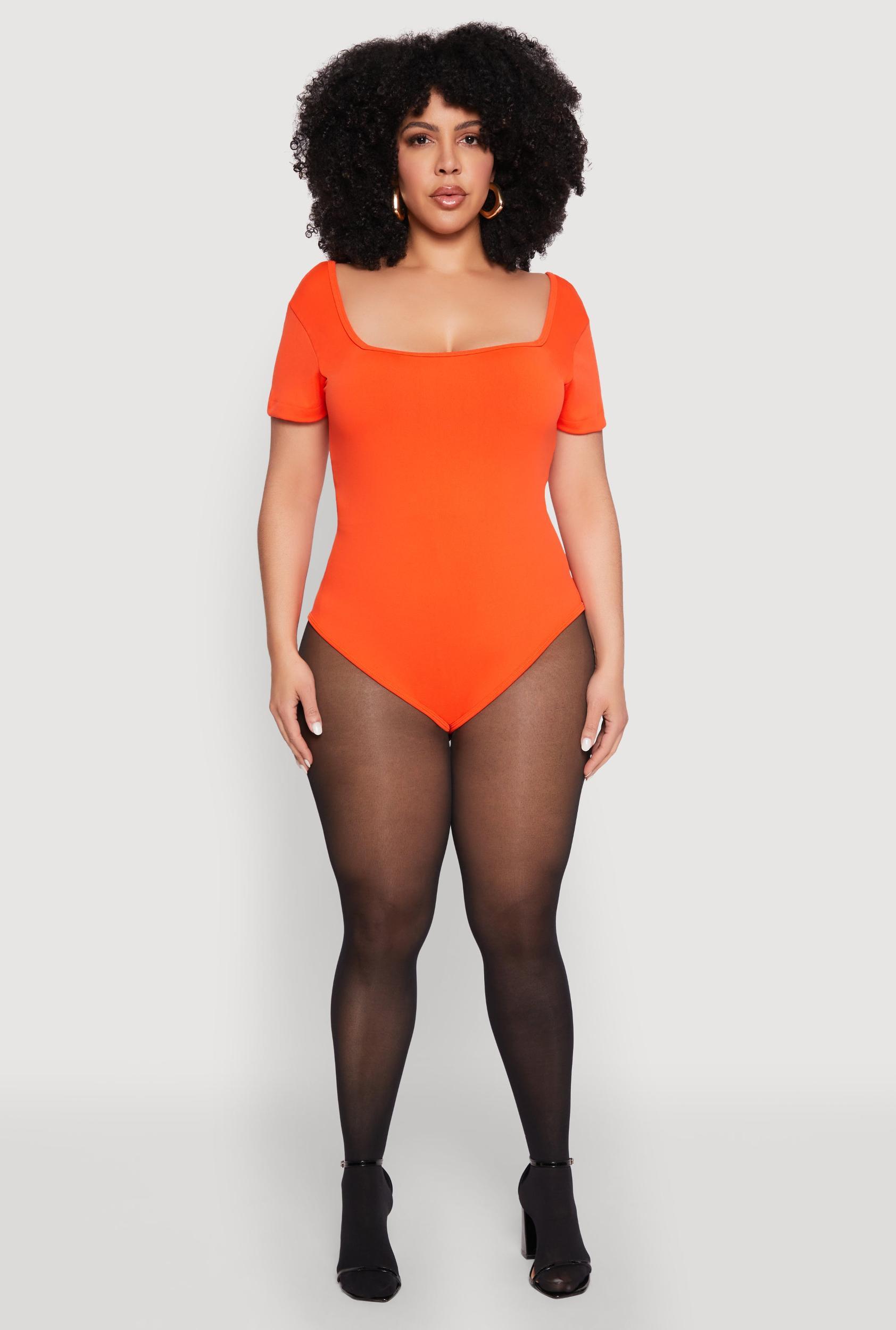 Womens Plus Size Seamless Square Neck Bodysuit Product Image