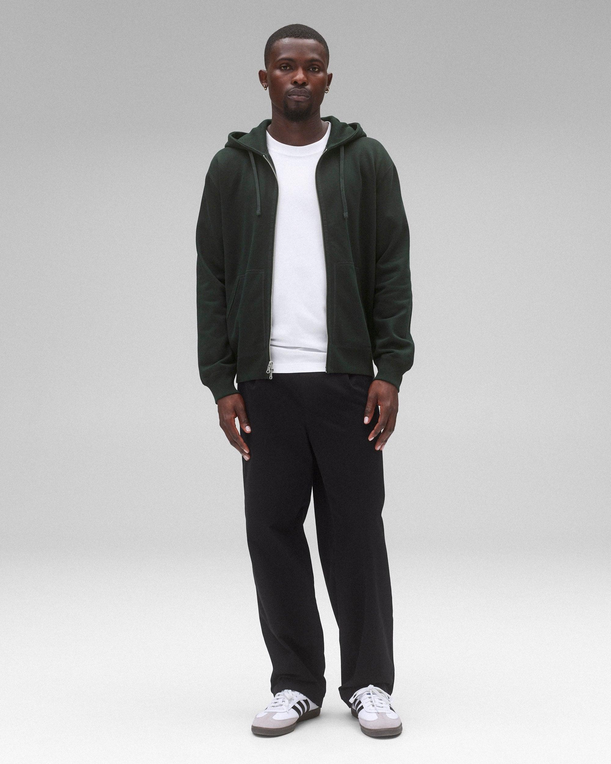 Midweight Terry Standard Zip Hoodie Male Product Image
