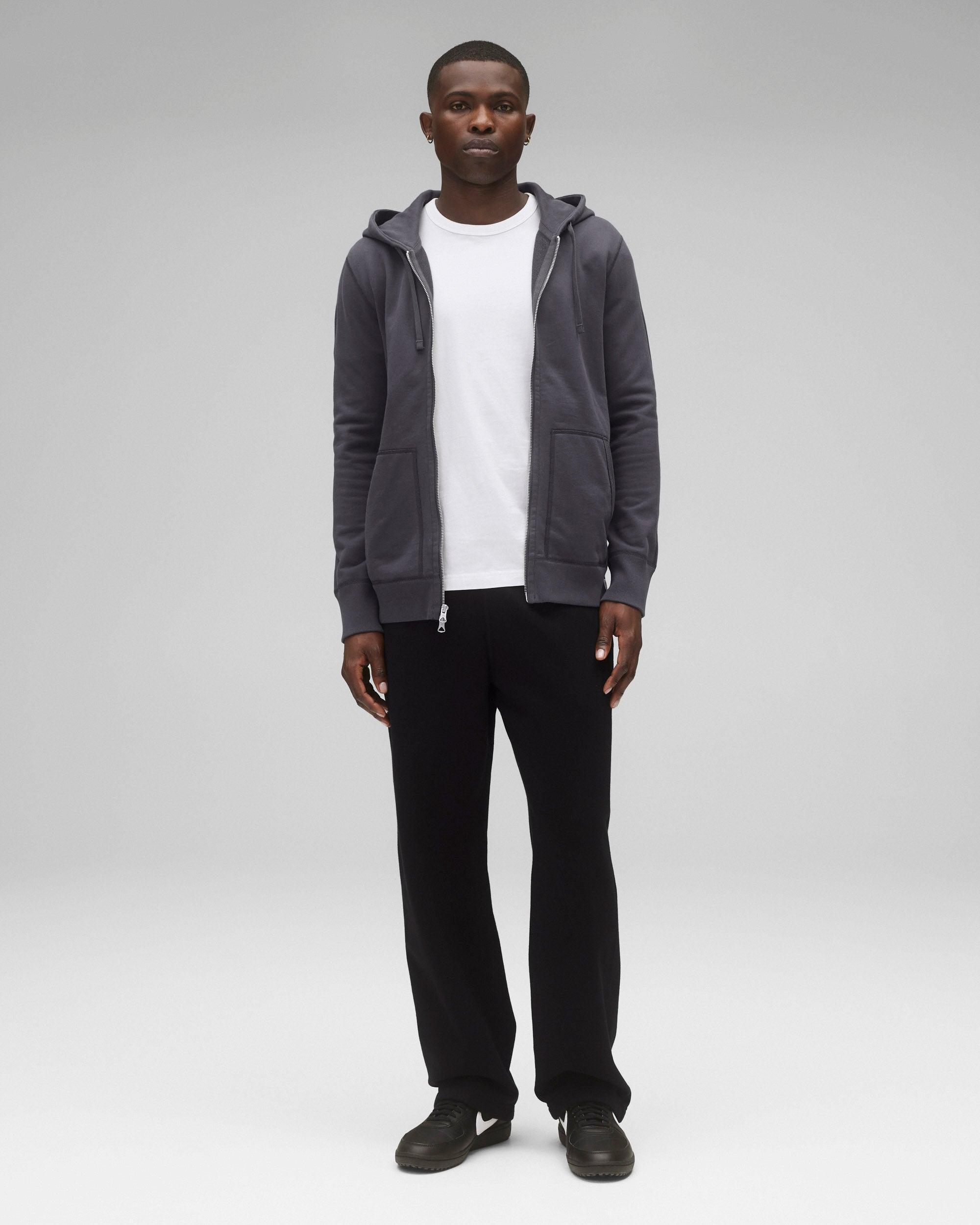 Midweight Terry Slim Zip Hoodie Male Product Image