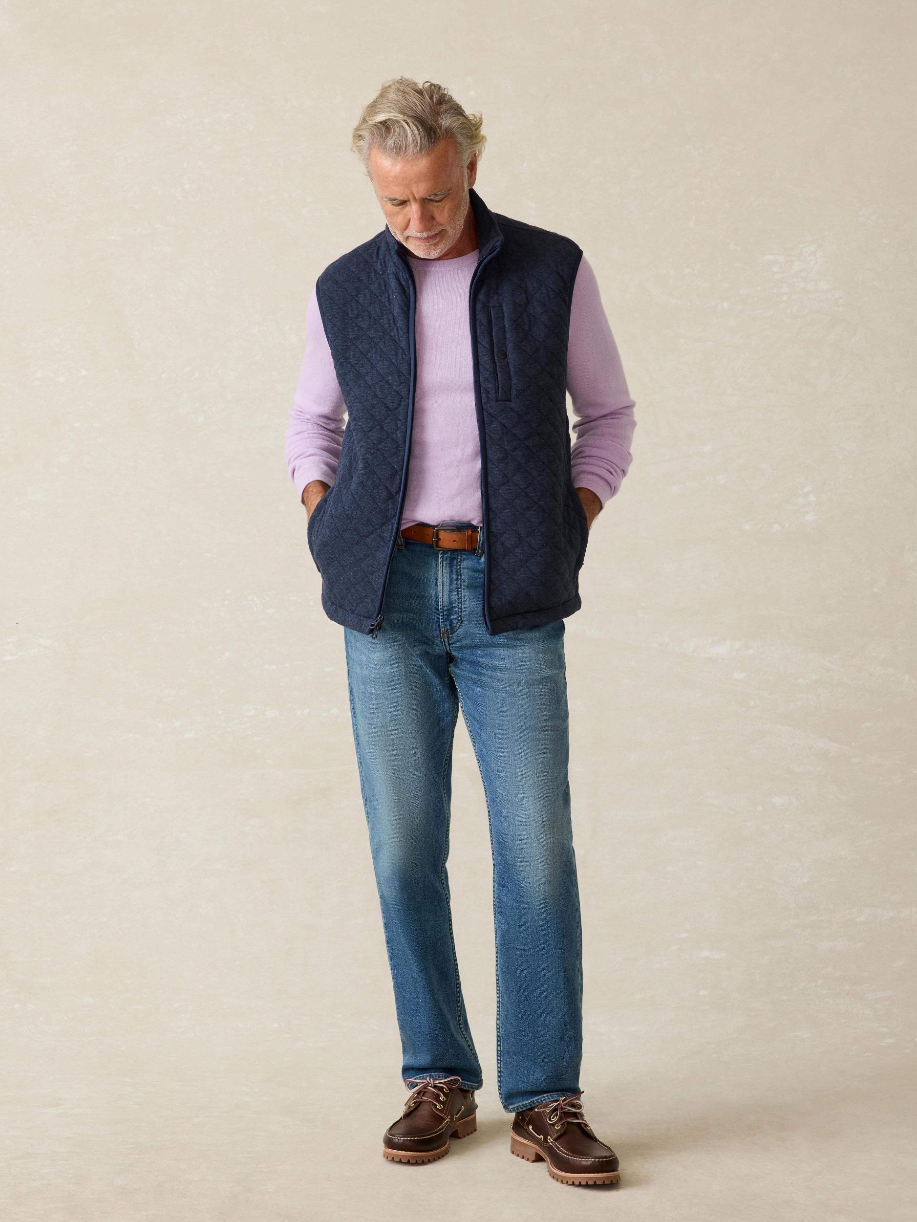 Tropical Cashmere Crewneck Sweater - Coastal Lavender Male Product Image