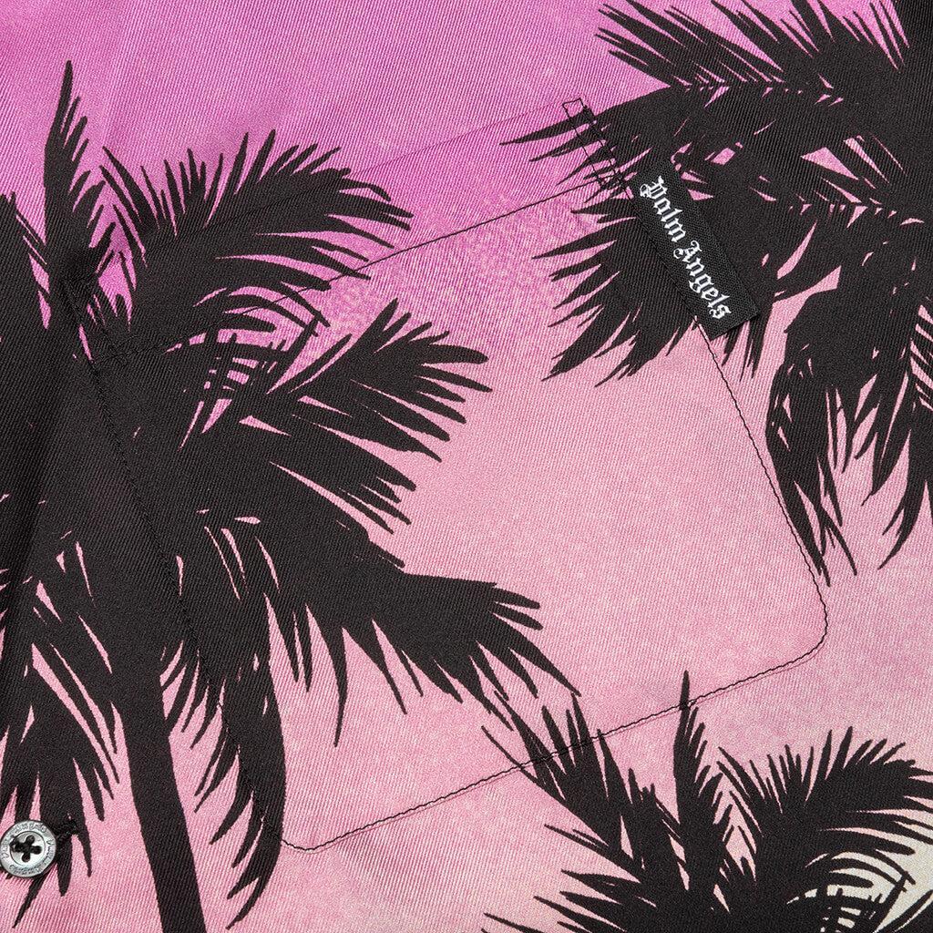 Pink Sunset Bowling Shirt - Purple/Blue Male Product Image