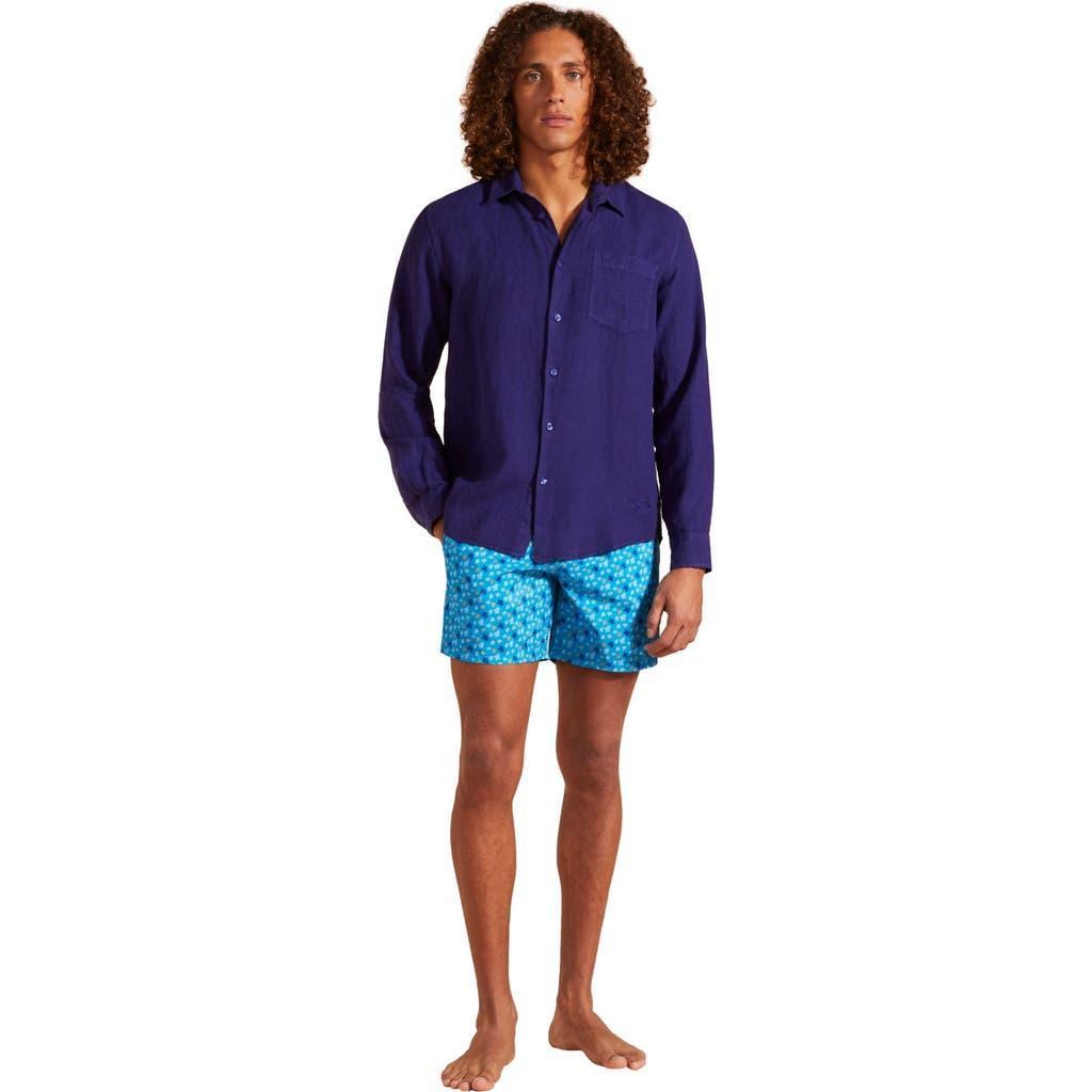 Mens Long-Sleeve Linen Shirt Product Image