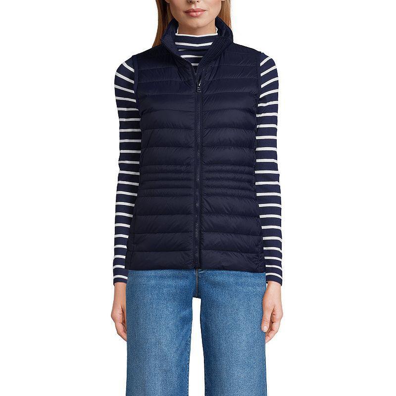 Petite Lands' End Wanderweight Down Puffer Vest, Women's, Size: XL Petite, Black Product Image