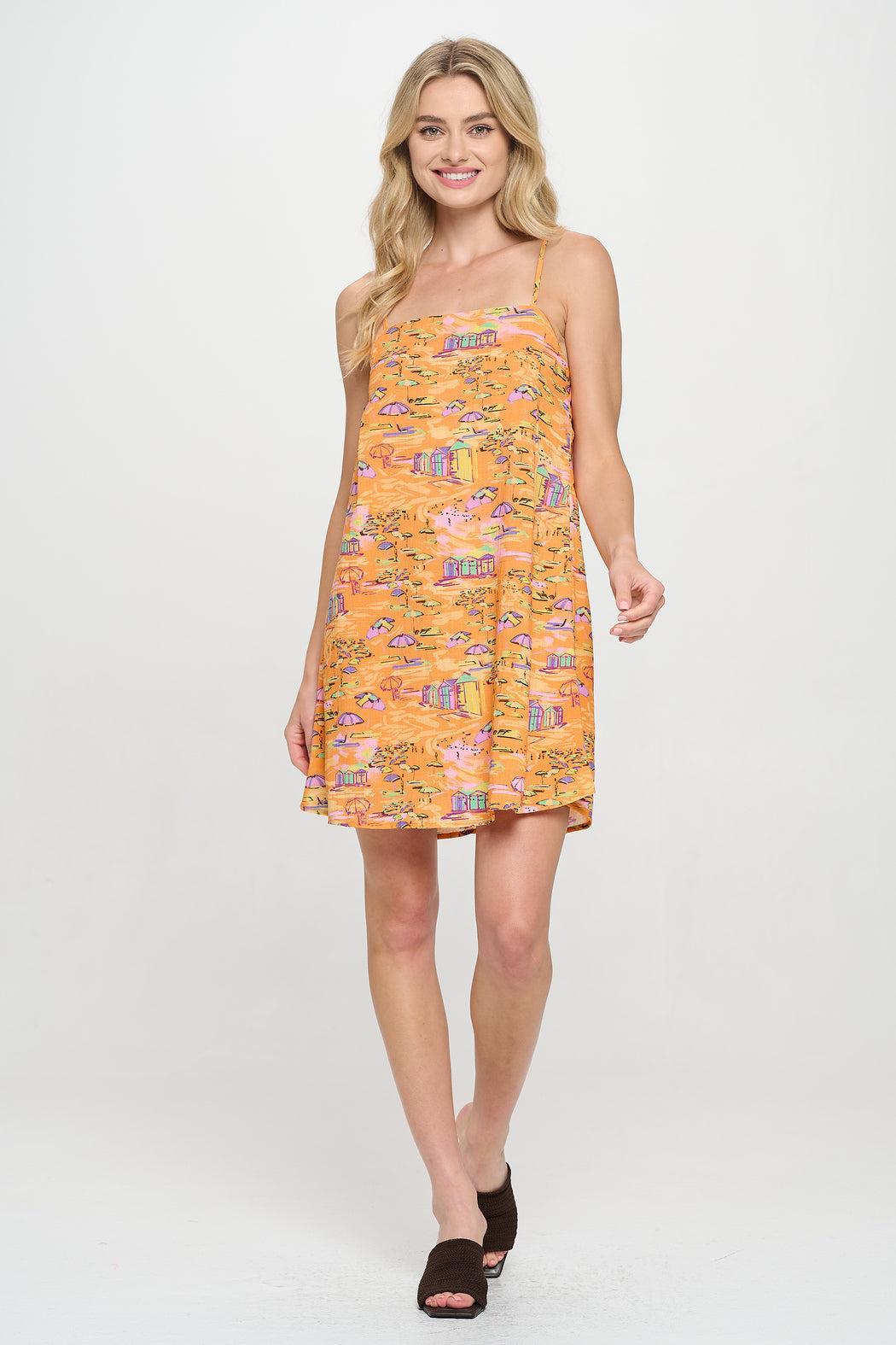 Golden Shoreline Cami Dress Product Image