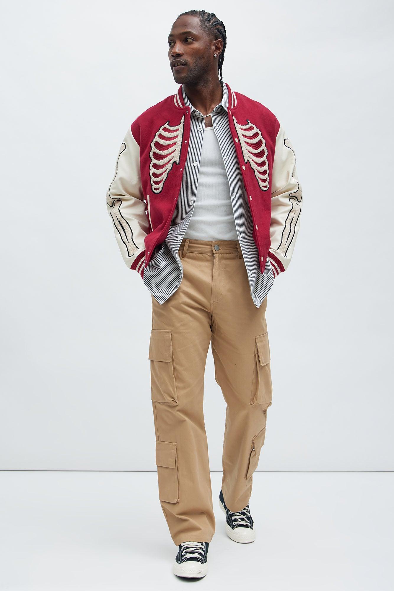 Loose Screw Baggy Cargo Pants - Khaki Product Image
