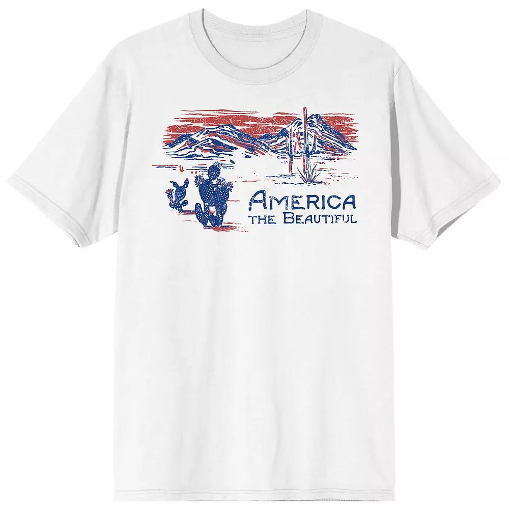 Men's Americana America Beautiful Tee, Size: XXL, White Product Image