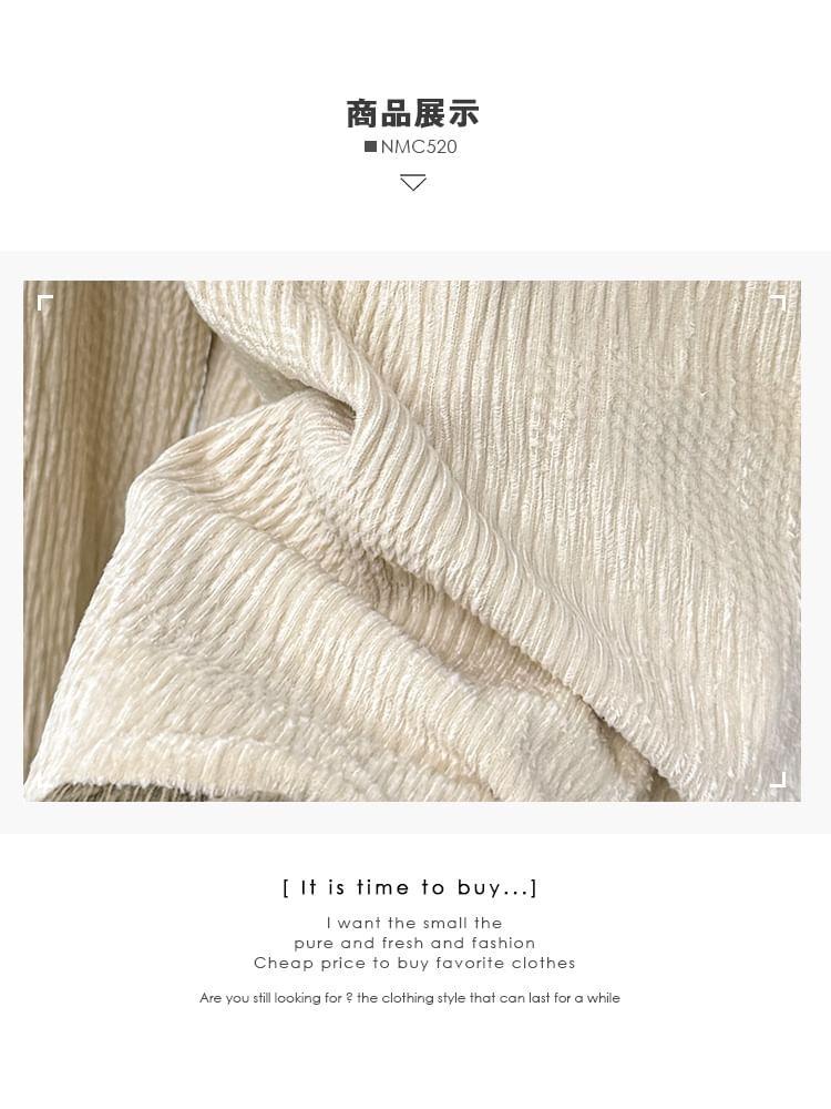 Ruffle-Trim Mock Two-Piece V-Neck Shirt Product Image