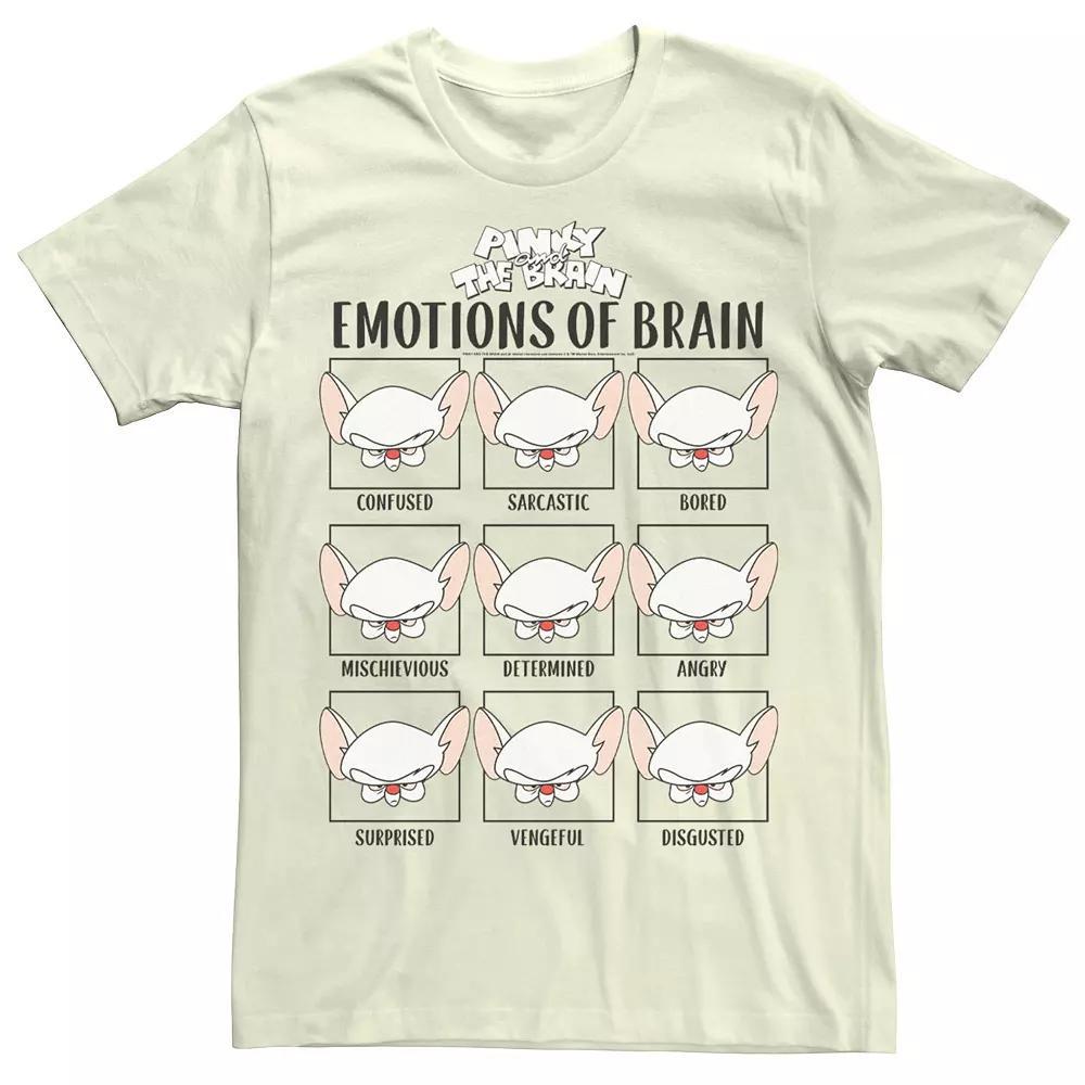 Men's Pinky And The Brain Emotions Of Brain Box Up Tee, Size: Medium, Natural Product Image