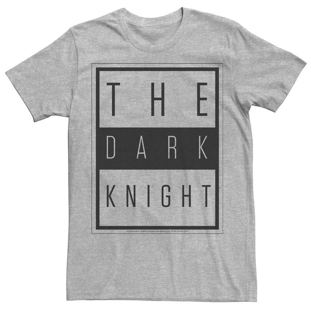Men's DC Comics Batman The Dark Knight Block Poster Tee, Size: XXL, Athletic Grey Product Image