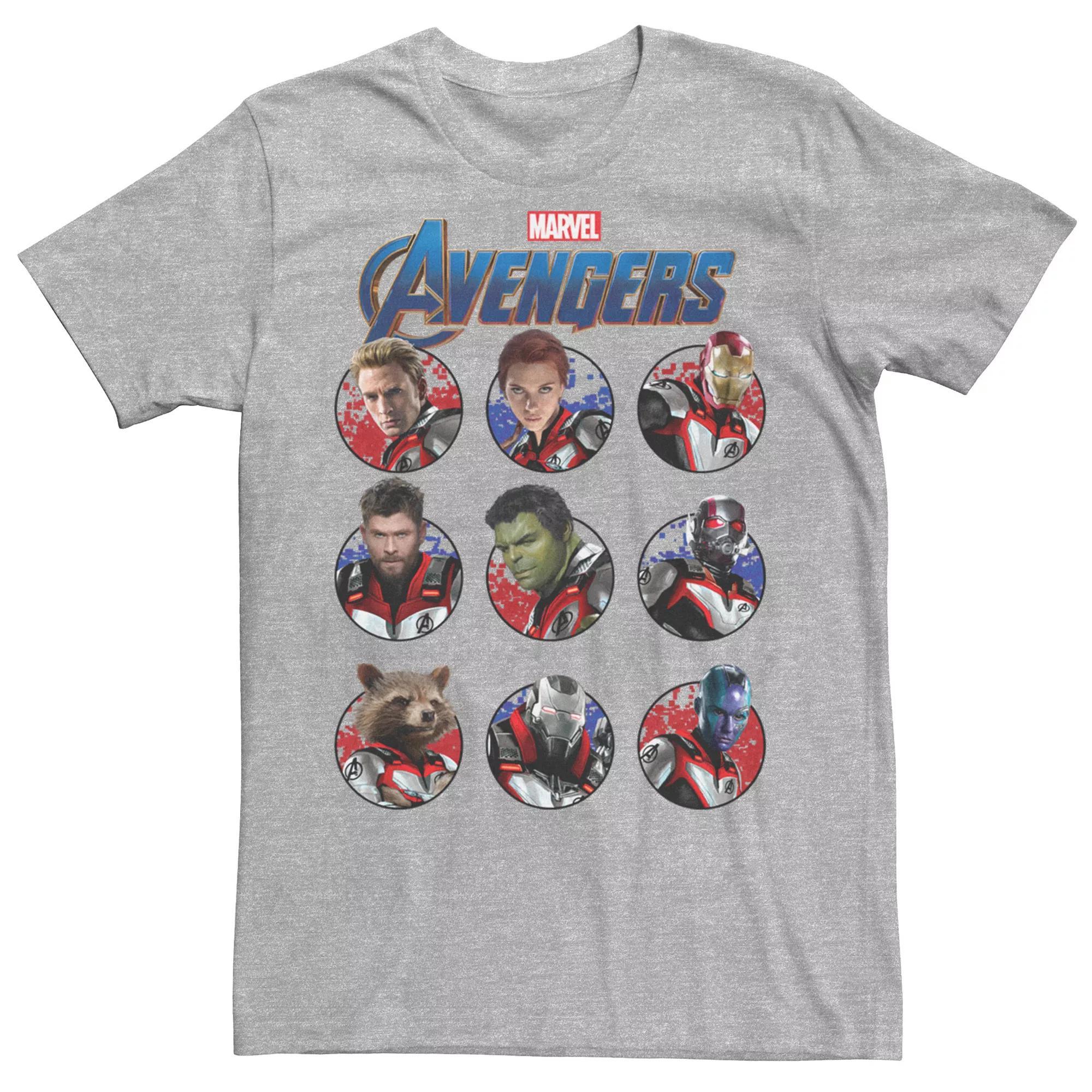 Men's Marvel Avengers Heroic Group Tee, Size: Medium, Athletic Grey Product Image