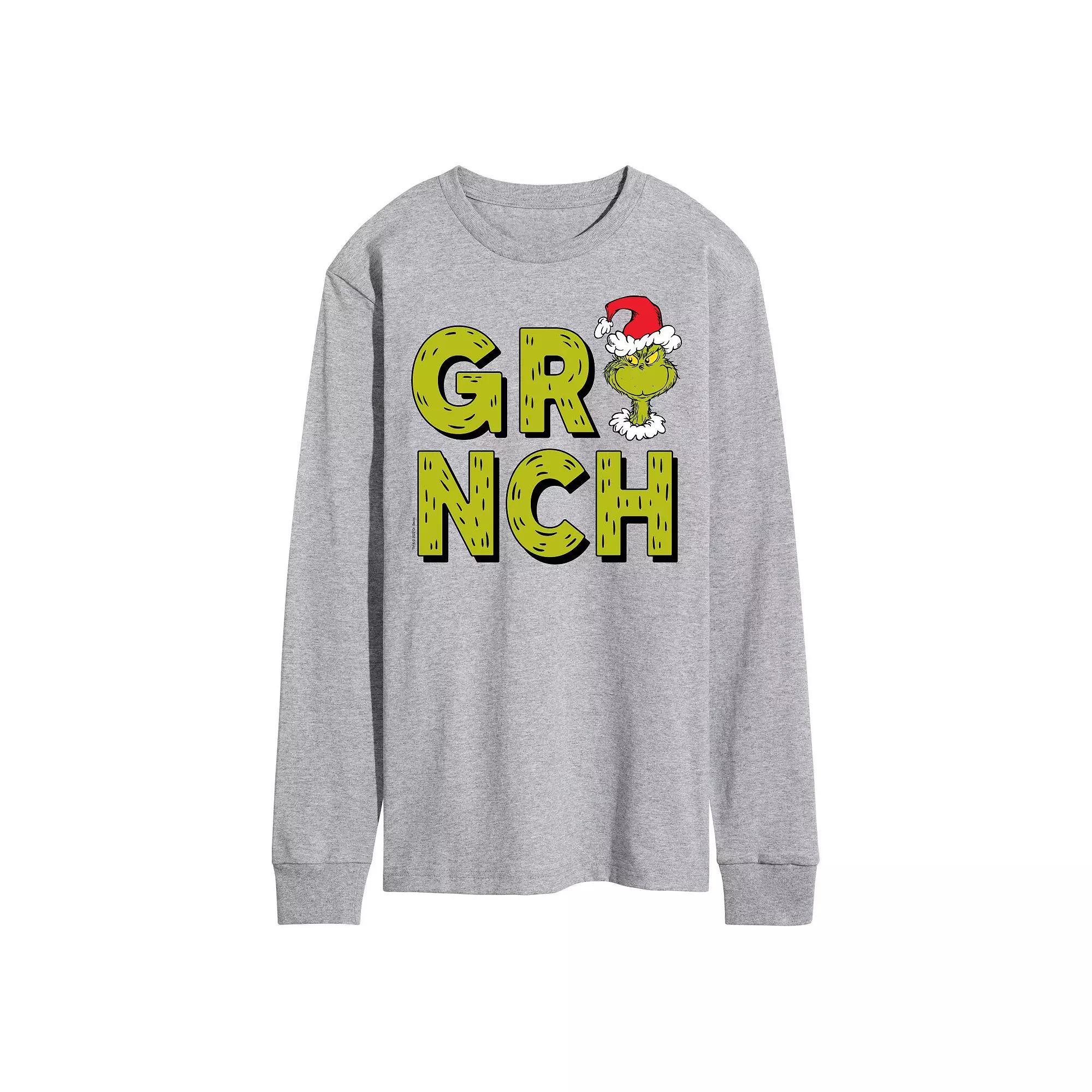 Mens Dr. Seuss Grinch Fur Long Sleeve Tee Product Image
