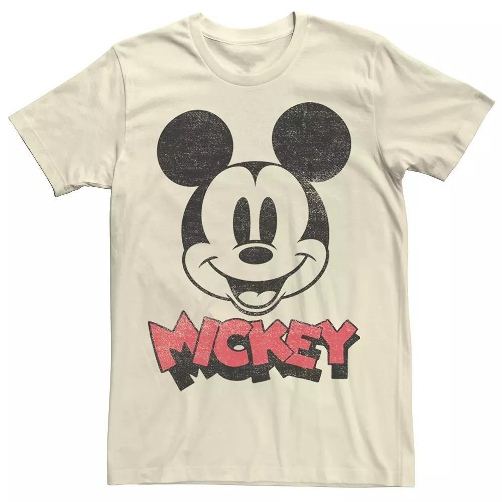 Disney's Mickey And Friends Mickey Men's Big Face Logo Tee, Size: XXL, White Product Image