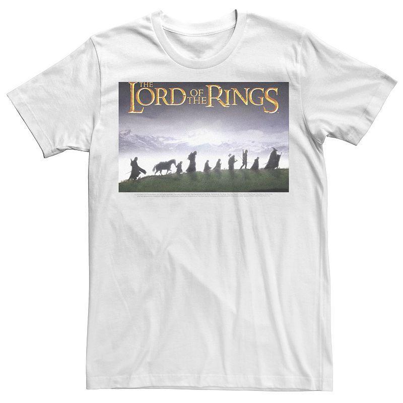 Men's The Lord Of The Rings Fellowship Poster Tee, Size: XXL, White Product Image