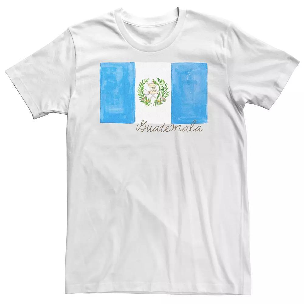 Big & Tall HHM Guatemala Flag Watercolor Tee, Men's, Size: 4XL, White Product Image