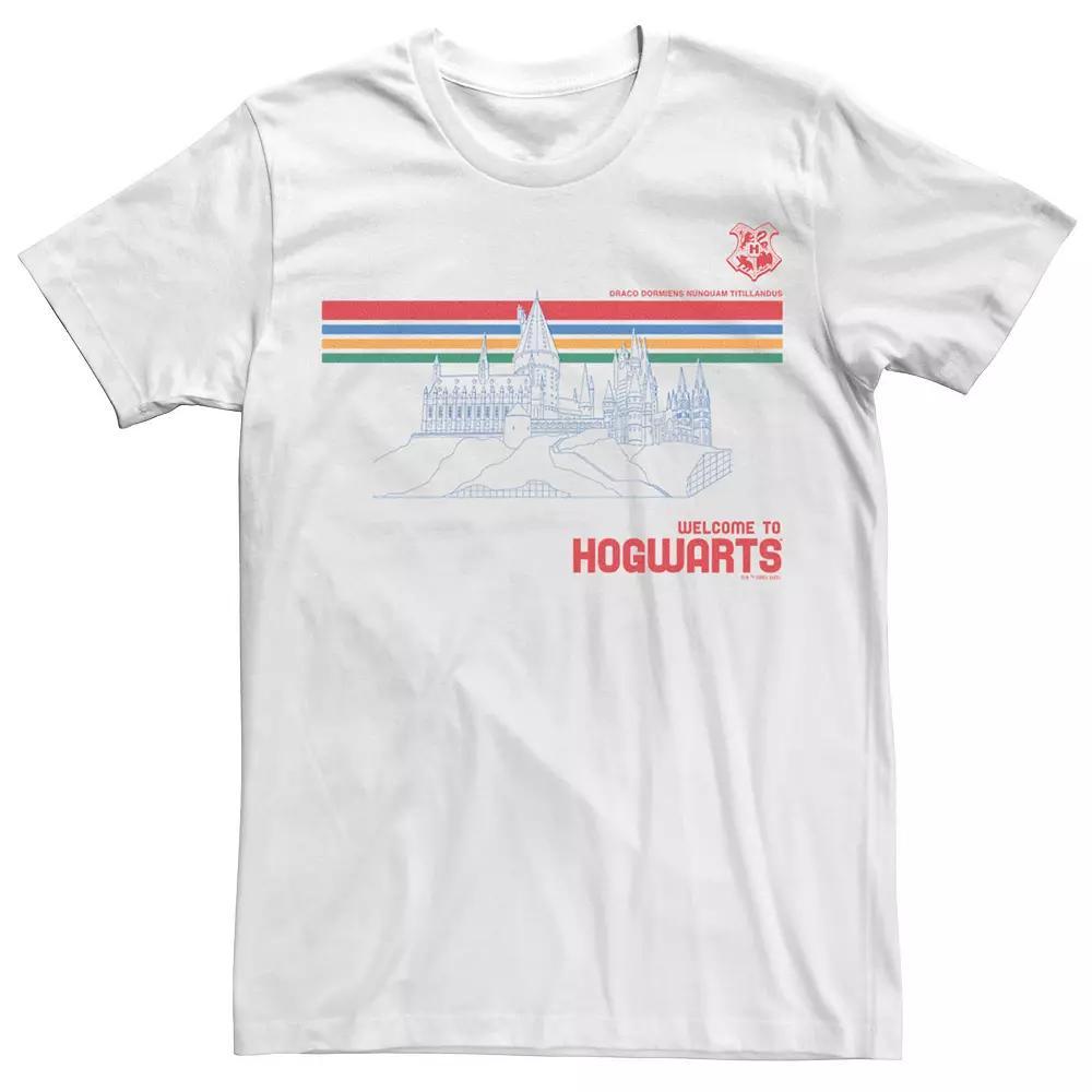 Men's Harry Potter Deathly Hallows 2 Welcome To Hogwarts Tee, Size: XL, White Product Image