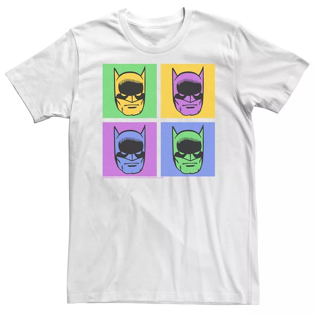 Big & Tall DC Comics Batman Grid Tee, Men's, Size: XL Tall, White Product Image