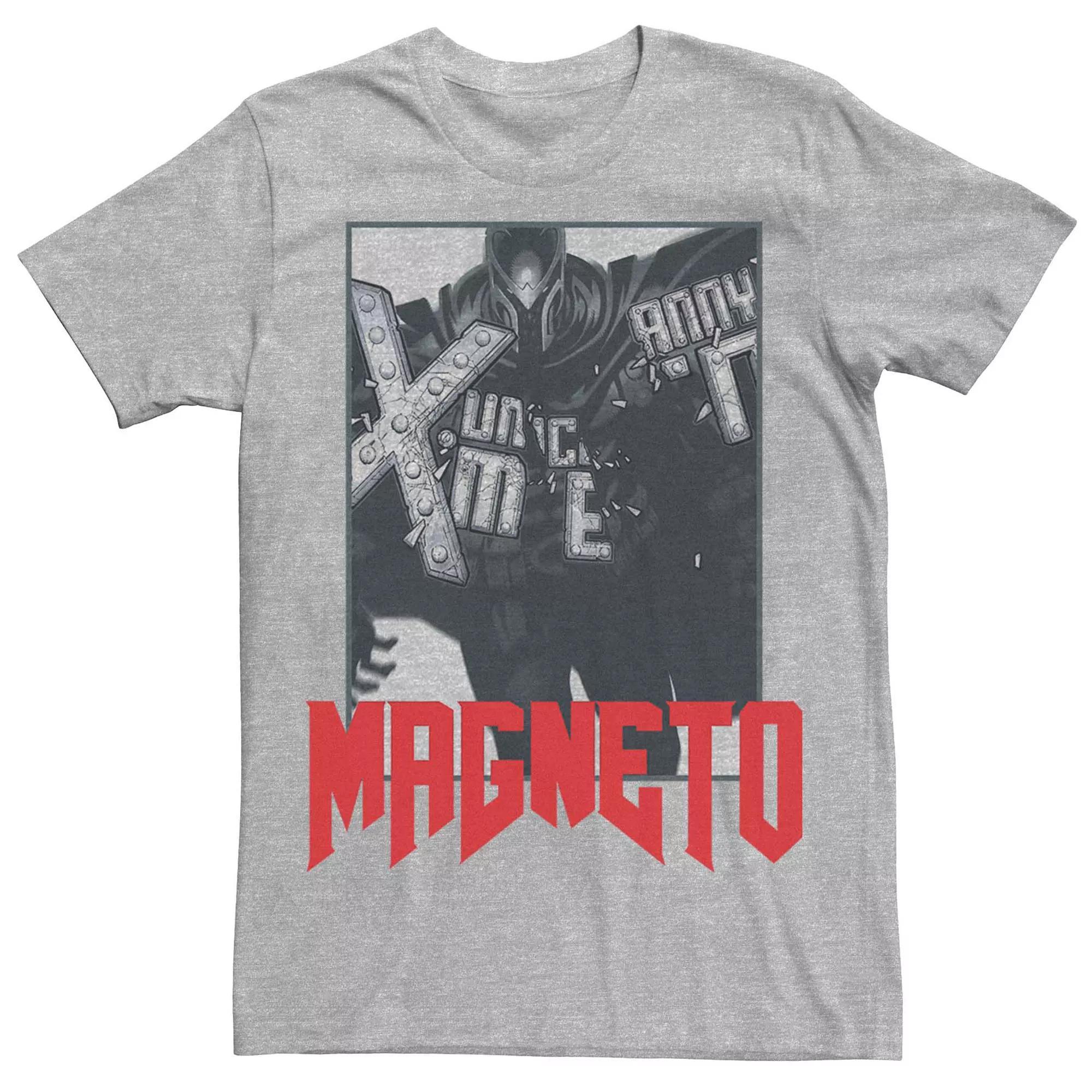 Men's Marvel X-Men Magneto Broken Logo Poster Tee, Size: Small, Athletic Grey Product Image